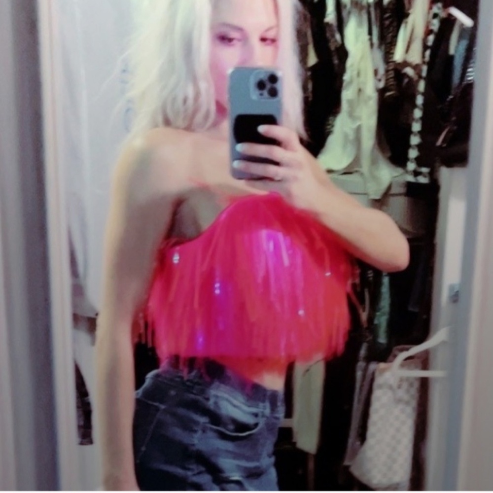 💝BRAND NEW Hot Pink PRADA TUBE Top💝